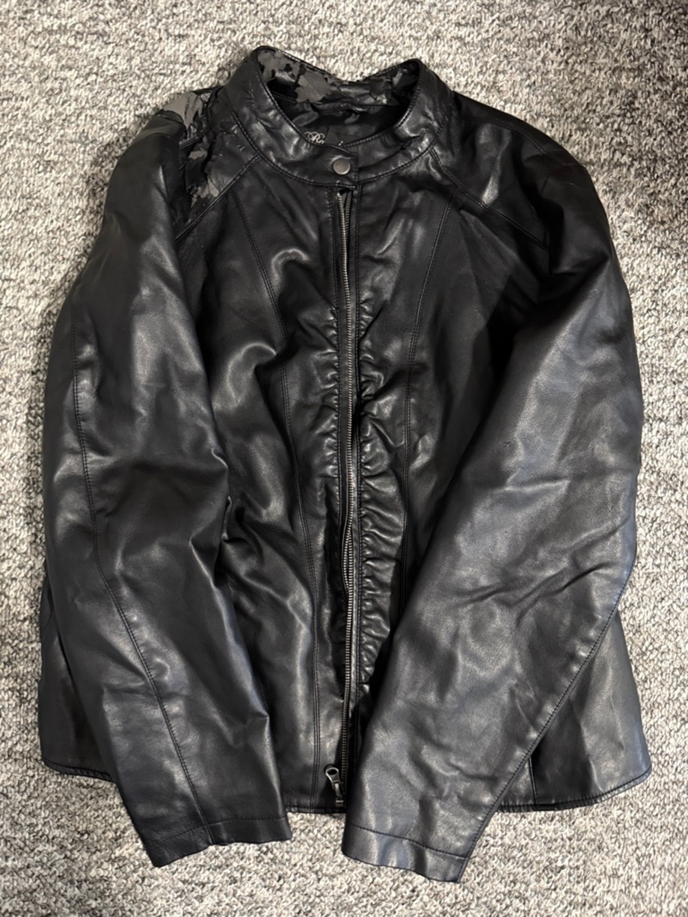 Baccini Black Lined Jacket with Script Logo